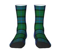 Oudrspo Flower of Scotland National Tartan Hombres Mujeres Crew Calcetines, Tartan Plaid Novedad Moda Casual Crew Tube Sock Athletic Sports Dress Calcetines