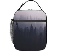 Oudrspo Foggy Forest Lunch Box Bolsa de almuerzo aislada reutilizable Ladies Men's Lunch Box Adecuado para Camping Office School