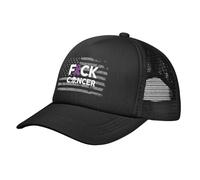 Oudrspo Fuck Pancreatic Cancer Gorra De Béisbol Ajustable Casual Malla Sombreros Lengua De Pato Sombrero para Hombres Mujeres 72 Negro