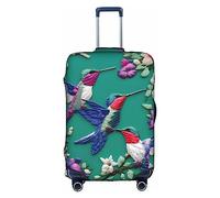 Oudrspo Funda de Equipaje con Estampado de colibríes de Flores, Lavable, antiarañazos, Funda Protectora para Maleta de 18 a 32 Pulgadas