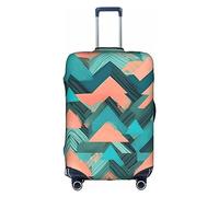 Oudrspo Funda de Equipaje con Estampado de Flechas de Coral y Verde Azulado, Lavable, antiarañazos, Funda Protectora para Maleta de 18 a 32 Pulgadas