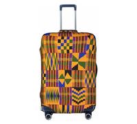 Oudrspo Funda de Equipaje con Estampado de Tejido Africano, Lavable, antiarañazos, Funda Protectora para Maleta de 18 a 32 Pulgadas