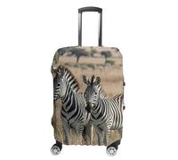 Oudrspo Funda elástica para Maleta, Protector Lavable para Equipaje de Viaje, Fundas para Equipaje AfricGrassland Zebra, Protector de Equipaje de Mano antiarañazos, 19-32 Pulgadas XL