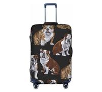 Oudrspo Funda Protectora para Maleta con Estampado de Bulldogs ingleses, Lavable, antiarañazos, para Maletas de 18 a 32 Pulgadas