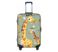 Oudrspo Funda Protectora para Maleta con Estampado de Jirafas de Dibujos Animados, Lavable, antiarañazos, para Maletas de 18 a 32 Pulgadas