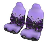 Oudrspo Fundas de Asiento de Coche con diseño de Mariposa púrpura de ensueño para Mujer, Protector Universal para Asientos Delanteros de Coche, SUV, sedán y camión.