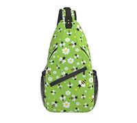 Oudrspo Funny Bee Sling Bag Casual Crossbody hombro mochila pecho Daypack para hombres mujeres viajes deporte senderismo gimnasio