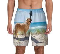 Oudrspo Golden Retriever Bañador para Hombre, Pantalones Cortos de baño, Pantalones Cortos de baño Estampados para Hombres Activos
