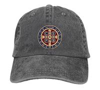 Oudrspo Gorra de béisbol para Adultos con Medalla de San Benito y Cruz Santa, Unisex, Ajustable, para Hombre y Mujer