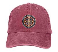 Oudrspo Gorra de béisbol para Adultos con Medalla de San Benito y Cruz Santa, Unisex, Ajustable, para Hombre y Mujer