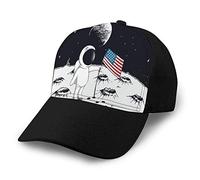Oudrspo Gorras de béisbol Sombreros de Vaquero Sombreros para el Sol Conjuntos de astronautas Bandera EE. UU. Luna Estilo Lindo Sombrero Infantil para Hombres y Mujeres