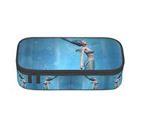 Oudrspo Hermosa Sirena está Nadando en el mar Azul Estuche Especial para niñas y niños, Estuche Grande para lápices de Gran Capacidad