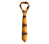 Oudrspo Hombres Silueta De Helicóptero Puesta De Sol Flaco Corbata Moda Novedad Corbata Boda Fiesta De Negocios Regalos