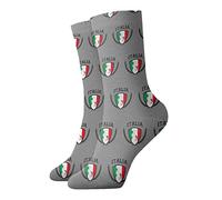 Oudrspo Italia Italia Bandera italiana Calcetines de tubo atléticos Calcetines negros Calcetines para correr Calcetines deportivos casuales transpirables