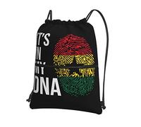 Oudrspo It's in MyGhana Flag Cordón con cremallera Sackpack Gym Sports, Mochila impermeable String Bag Cinch para hombres y mujeres