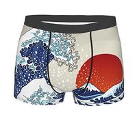 Oudrspo Japan The Great Ocean Wave - Calzoncillos Tipo bóxer para Hombre, Ropa Interior elástica Transpirable