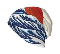 Oudrspo Japón The Great Ocean Wave Hat Adult Skull Cap Warm Slouchy Knit Hat Headwear Regalo Creativo para Hombres y Mujeres Negro