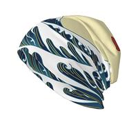 Oudrspo Japón The Great Ocean Wave Off Kanagawa Hat Adult Skull Cap Warm Slouchy Knit Hat Headwear Regalo Creativo para Hombres y Mujeres Negro