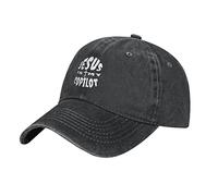 Oudrspo Jesus is My Copilot Hat Ajustable Hombres Mujeres Unisex Gorra de béisbol Algodón Lavado Denim