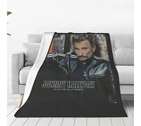 Oudrspo Johnny Leo SMET Hallyday Manta de Lana Súper Suave Ultra Suave Micro Felpa Fuzzy Bed Throw Microfibra Vacaciones Invierno Cabina Mantas cálidas 40 "x30