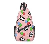 Oudrspo Lindo Panda Sling Bag Crossbody Mochila para hombres y mujeres, Durable ajustable Gimnasio Deporte Viajes Senderismo Ciclismo Caminar Daypack