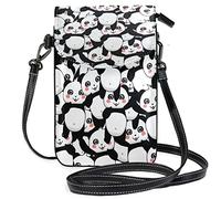 Oudrspo Little Cute Baby Panda Crossbody Phone Purse Small Mini Shoulder Bag Cell Phone Pouch Leather Wallet Best Gift for Valentines Day,Anniversary,Birthdays