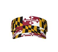 Oudrspo Maryland State Flag Sport Sun Visor Sombreros Ajustable vacío Superior Gorra de béisbol al Aire Libre Maryland Sun Caps para Mujeres y Hombres