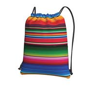 Oudrspo Mexico Gallery Serape Cordón con Cremallera Saco Mochila Gimnasio Deportes, Mochila Impermeable String Bag Cinch