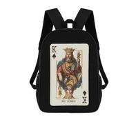 Oudrspo Mochila clásica de 43 cm con diseño de baraja de tarot No Kings | Mochila de viaje informal con correa ajustable para hombre y mujer.