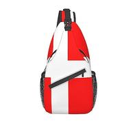 Oudrspo Mochila cruzada de viaje con bandera danesa de Dinamarca, mochila de pecho para hombres y mujeres, hombros izquierdo y derecho ajustables, mochila informal para senderismo