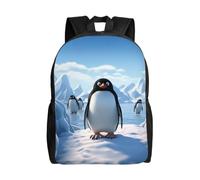 Oudrspo Mochila de viaje Penguin Antarctica Ice, impermeable, ligera, informal, para el día a día, clásica y bonita, para portátil, para hombres y mujeres.