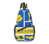 Oudrspo Mochila Sling, para Apoyo Bandera Ucraniana, Bolso Bandolera Multiusos Mochila De Viaje Senderismo Mochila Antirrobo