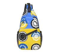 Oudrspo Mochila Sling, para Bandera de Ucrania Girasoles Florales, Bolso Bandolera Multiusos Mochila de Viaje Senderismo Mochila antirrobo