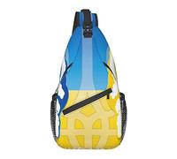 Oudrspo Mochila Sling, para Escudo De Armas De Ucrania, Bolso Bandolera Multiusos Mochila De Viaje Senderismo Mochila Antirrobo