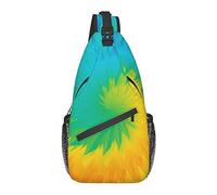 Oudrspo Mochila Sling, para Espiral Tie Dye Abstract Rainbow Swirl, Bolso Bandolera Multiusos Viaje Senderismo Mochila Antirrobo