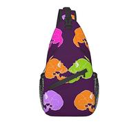 Oudrspo Mochila Sling, para Skull Kiss, Bolso Bandolera Multiusos, Mochila De Viaje, Senderismo, Mochila Antirrobo
