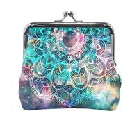 Oudrspo Monedero de Piel para Mujer, diseño de Mariposas, Flores, Estrellas, Mandalas, Universo y Espacio.