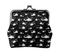 Oudrspo Monedero Estilo (183) con Forma de helicóptero, Color Negro, Bonito Bolso de Mano para Mujer