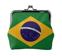 Oudrspo Monederos con Cierre de Hebilla Style (257), Lindas Carteras Estilo Vintage (Bandera de Brasil Verde)