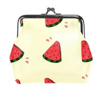 Oudrspo Monederos con Hebilla para Mujer con diseño de sandía y Frutas de Varios tamaños, Estilo Vintage, con Cierre de Beso