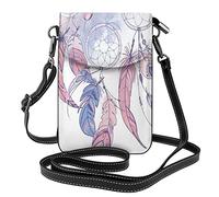 Oudrspo Native American Dream Catcher Cell Phone Purse PU Leather Small Crossbody Shoulder Bag For Women