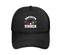 Oudrspo Necesito Cerveza Gorra de béisbol de Malla con Estilo para Adultos, Ajustable, Color Negro