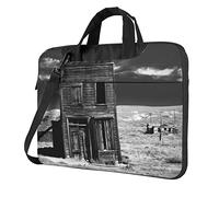 Oudrspo Old Building Up By A Wooden Post Printing Laptop Shoulder Bag Mujeres Hombres Work Computer Bag para oficina de negocios