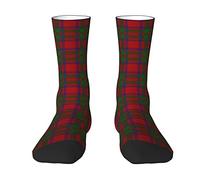 Oudrspo Old Scottish Clan Mackintosh Tartan Plaid Hombres Mujeres Crew Calcetines, Tartan Plaid Novedad Moda Casual Crew Tube Sock Athletic Sports Dress Calcetines