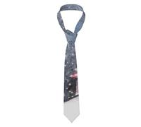 Oudrspo Paisaje invernal en acuarela para Navidad, corbata profesional para hombre, 100% poliéster, resistente a las arrugas, ancho clásico, ideal para ocasiones formales y de negocios.