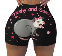 Oudrspo Pantalones Cortos Water Moose para Mujer, Pantalones Cortos de Entrenamiento de Cintura Alta, Control de Abdomen, Pantalones Cortos de Yoga para Ciclistas.