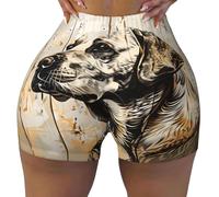 Oudrspo Pantalones Cortos Water Moose para Mujer, Pantalones Cortos de Entrenamiento de Cintura Alta, Control de Abdomen, Pantalones Cortos de Yoga para Ciclistas.