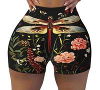 Oudrspo Pantalones Cortos Water Moose para Mujer, Pantalones Cortos de Entrenamiento de Cintura Alta, Control de Abdomen, Pantalones Cortos de Yoga para Ciclistas.