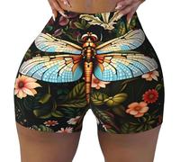 Oudrspo Pantalones Cortos Water Moose para Mujer, Pantalones Cortos de Entrenamiento de Cintura Alta, Control de Abdomen, Pantalones Cortos de Yoga para Ciclistas.