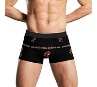 Oudrspo Persona para aterrizar en la Luna Calzoncillos Tipo bóxer para Hombre de Secado rápido Transpirable Ropa Interior Cintura elástica Troncos Pantalones